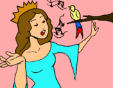Dibuix Princesa cantant pintat per princesa