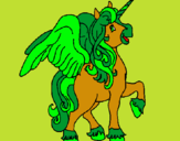 Dibuix Unicorn amb ales pintat per cristina98
