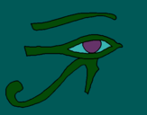 Dibuix Ull Horus pintat per montserrat