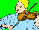 Dibuix Violinista  pintat per david