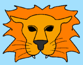 Dibuix Lleó pintat per lleo salvatge
