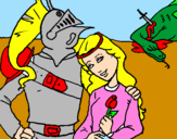 Dibuix Sant Jordi y la princesa pintat per claudia