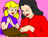 Dibuix Mare i filla pintat per sarai