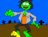 Dibuix Zombie pintat per nil