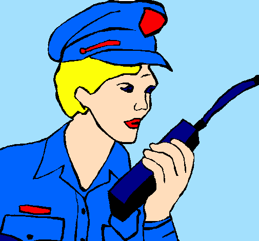 Policia amb el walkie