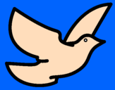 Dibuix Colom de la pau pintat per JI LAN