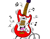 Dibuix Guitarra elèctrica pintat per Guille