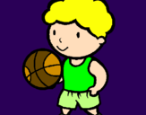 Dibuix Jugador de bàsquet pintat per MARIA P