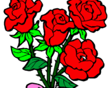 Dibuix Ram de roses pintat per marina 4TA