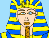 Dibuix Tutankamon pintat per mireia