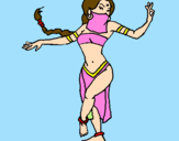 Dibuix Princesa mora ballant pintat per cArlA, lAUra i AnnA KER
