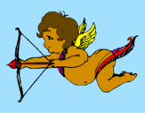 Dibuix Cupido volant pintat per NEREA RODRIGUEZ CAELLES