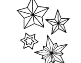 Dibuix Flocs de neu  pintat per estrelles