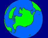 Dibuix Planeta Terra pintat per aleix aldoma