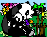 Dibuix Mare Panda pintat per meritxell