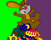 Dibuix Conill de Pasqua pintat per ENRIC