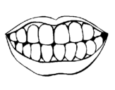 Dibuix Boca i dents pintat per joan