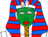 Dibuix Tutankamon pintat per egipte