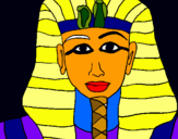 Dibuix Tutankamon pintat per salut
