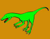 Dibuix Velociraptor II  pintat per ALEX