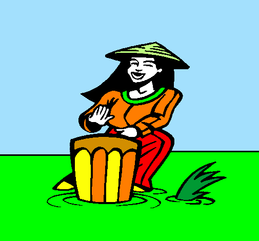 Dona tocant el tambor