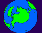 Dibuix Planeta Terra pintat per maria laura