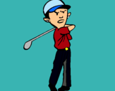 Dibuix Jugador de golf pintat per cpbam