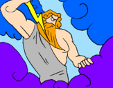 Dibuix Déu Zeus pintat per jordi r