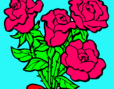 Dibuix Ram de roses pintat per silvia