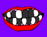 Dibuix Boca i dents pintat per miriam