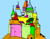 Dibuix Castell medieval pintat per eric