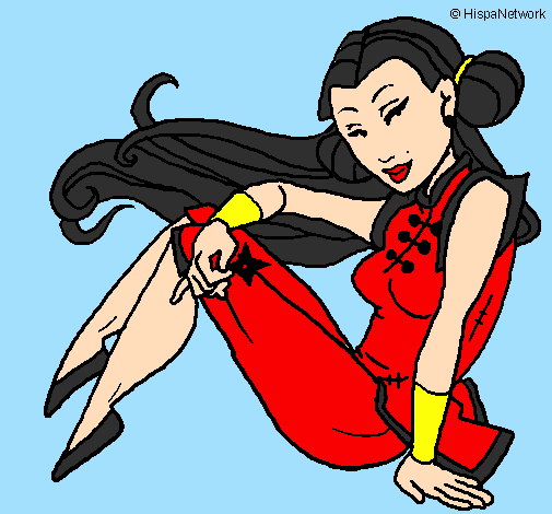 Dibuix Princesa ninja pintat per Maria