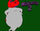 Dibuix Madagascar 2 Gloria pintat per joana
