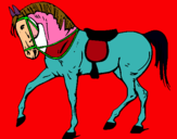 Dibuix Cavall de competició  pintat per mireia
