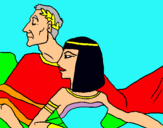 Dibuix Cèsar i Cleòpatra pintat per Georgina