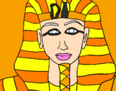 Dibuix Tutankamon pintat per ANDREA