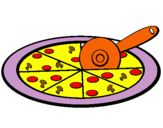 Dibuix Pizza pintat per roy