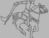 Dibuix Cavaller a cavall IV pintat per xaie