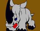 Dibuix Rinoceront II pintat per derek simo