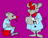 Dibuix Doctor i pacient ratolí pintat per GENESIS