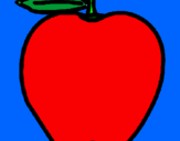 Dibuix poma pintat per astrid