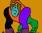Dibuix Goril·la pintat per LAIA