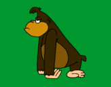 Dibuix Mono enfadat pintat per Monkey the Ruffy