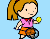 Dibuix Noia tennista pintat per  Laia