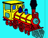 Dibuix Tren pintat per tren-rocio