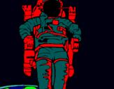Dibuix Astronauta pintat per mateu