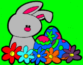 Dibuix Conillet de Pasqua pintat per rita