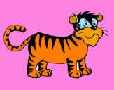 Dibuix Tigre pintat per tiger orange