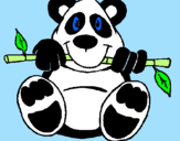 Dibuix Ós Panda pintat per ADRIÀ RAFECAS