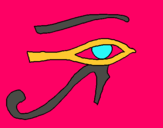 Dibuix Ull Horus pintat per alba